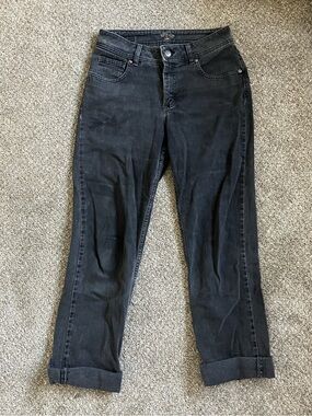 Riders by Lee Black Acid Washed Denim Straight Leg Jeans Size Women’s 8